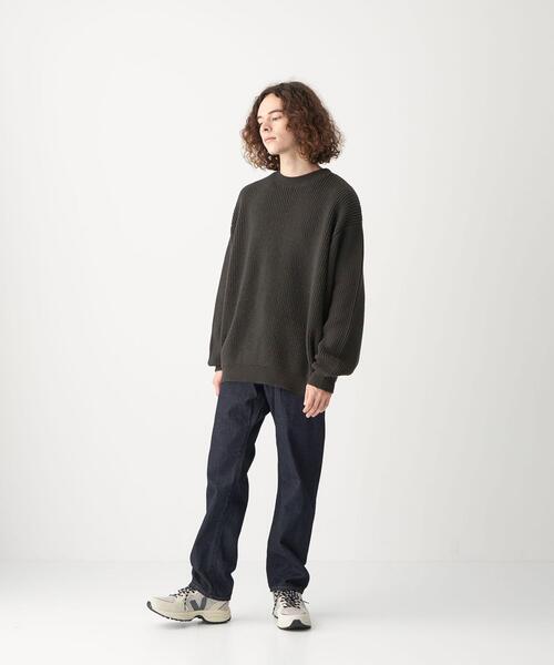 CITEN（シテン）の「＜CITEN（シテン）＞アゼボリューム ニット -ウォッシャブル-（ニット/セーター・メンズ・オフホワイト/ダークグレー/ライトブルー・FREE）」の14枚目の写真