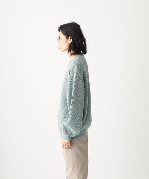 CITEN（シテン）の「＜CITEN（シテン）＞アゼボリューム ニット -ウォッシャブル-（ニット/セーター・メンズ・オフホワイト/ダークグレー/ライトブルー・FREE）」の12枚目の写真