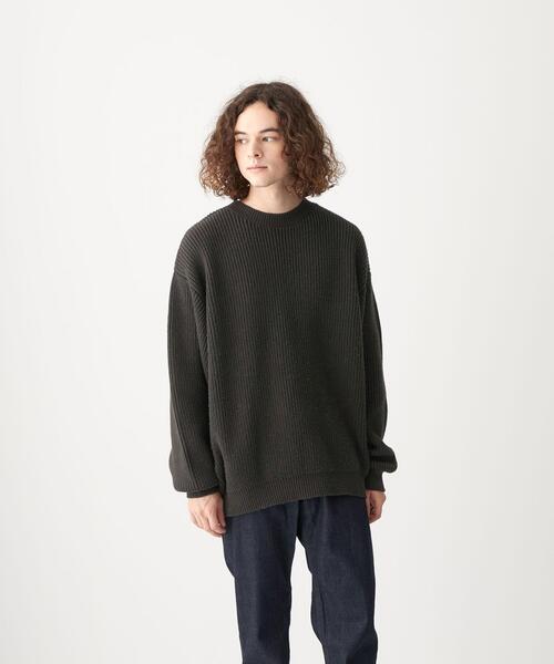 CITEN（シテン）の「＜CITEN（シテン）＞アゼボリューム ニット -ウォッシャブル-（ニット/セーター・メンズ・オフホワイト/ダークグレー/ライトブルー・FREE）」の19枚目の写真