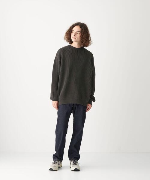 CITEN（シテン）の「＜CITEN（シテン）＞アゼボリューム ニット -ウォッシャブル-（ニット/セーター・メンズ・オフホワイト/ダークグレー/ライトブルー・FREE）」の20枚目の写真