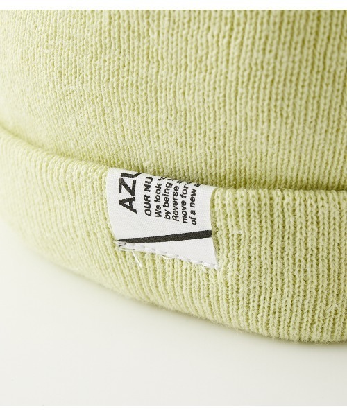 AZUL by moussy（アズールバイマウジー）の「COTTON LINEN KNIT WATCH/コットンリネンニットワッチ（ニットキャップ/ビーニー・メンズ・ブラック/ミント・FREE）」の4枚目の写真