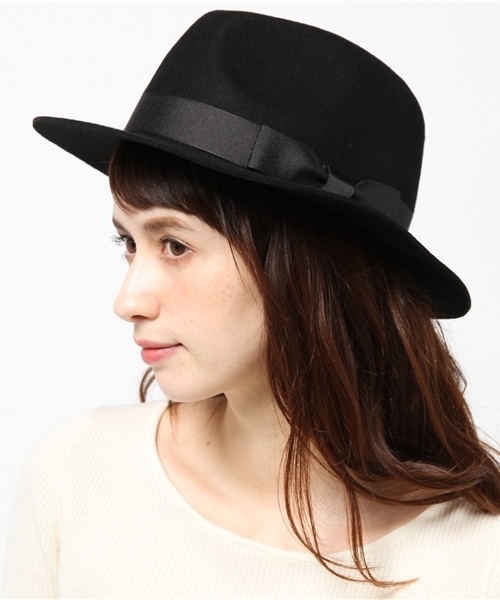 Cartonnage（カルトナージュ）の「中折れツバ広ハット（ハット・レディース・ブラック/グレー・FREE）」の4枚目の写真