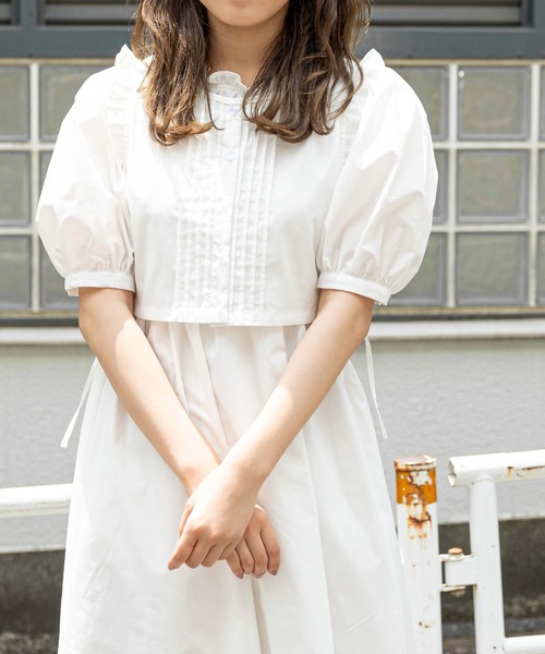 OLIVE des OLIVE（オリーブデオリーブ）の「ピンタックベスト付きワンピース（ワンピース・レディース・オフホワイト/ブラック/ライトグレー・FREE）」の21枚目の写真