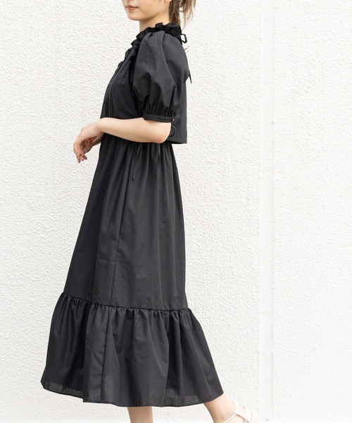 OLIVE des OLIVE（オリーブデオリーブ）の「ピンタックベスト付きワンピース（ワンピース・レディース・オフホワイト/ブラック/ライトグレー・FREE）」の11枚目の写真