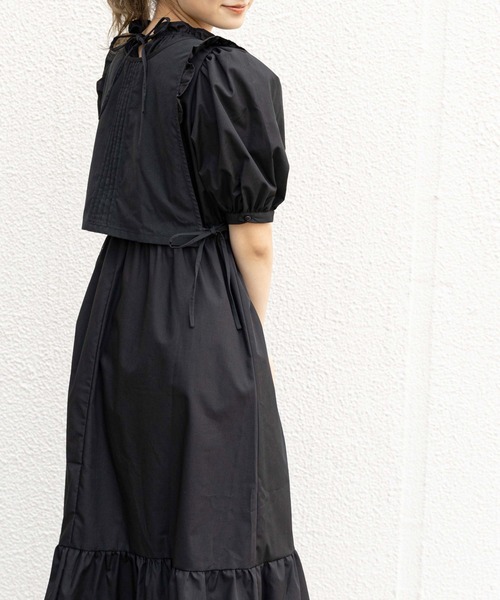 OLIVE des OLIVE（オリーブデオリーブ）の「ピンタックベスト付きワンピース（ワンピース・レディース・オフホワイト/ブラック/ライトグレー・FREE）」の22枚目の写真