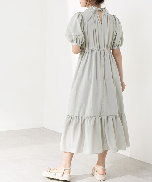 OLIVE des OLIVE（オリーブデオリーブ）の「ピンタックベスト付きワンピース（ワンピース・レディース・オフホワイト/ブラック/ライトグレー・FREE）」の12枚目の写真