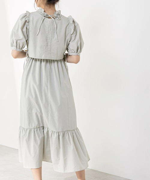 OLIVE des OLIVE（オリーブデオリーブ）の「ピンタックベスト付きワンピース（ワンピース・レディース・オフホワイト/ブラック/ライトグレー・FREE）」の9枚目の写真