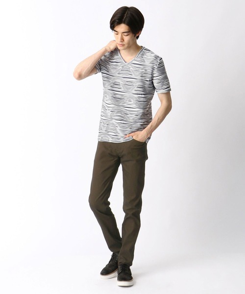 NICOLE CLUB FOR MEN(ニコルクラブフォーメン)の「【21年モデル】ハイパーストレッチヘリンボンパンツ(デニムパンツ・メンズ・ブラック/ブラウン系その他/ネイビー×ホワイト・SMALL/MEDIUM/X-LARGE/LARGE)」の15枚目の写真