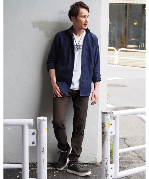 NICOLE CLUB FOR MEN(ニコルクラブフォーメン)の「【21年モデル】ハイパーストレッチヘリンボンパンツ(デニムパンツ・メンズ・ブラック/ブラウン系その他/ネイビー×ホワイト・SMALL/MEDIUM/X-LARGE/LARGE)」の16枚目の写真