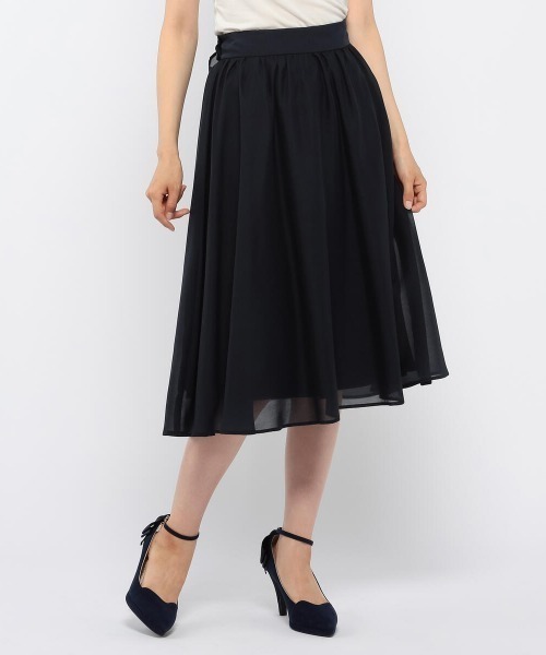 ランキング1位メーカー包装済 のリボン取り外しフレアスカート 人気メーカーブランドの