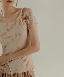 【MURMURMI】Tiedye dirty print T-shirt chw21a020