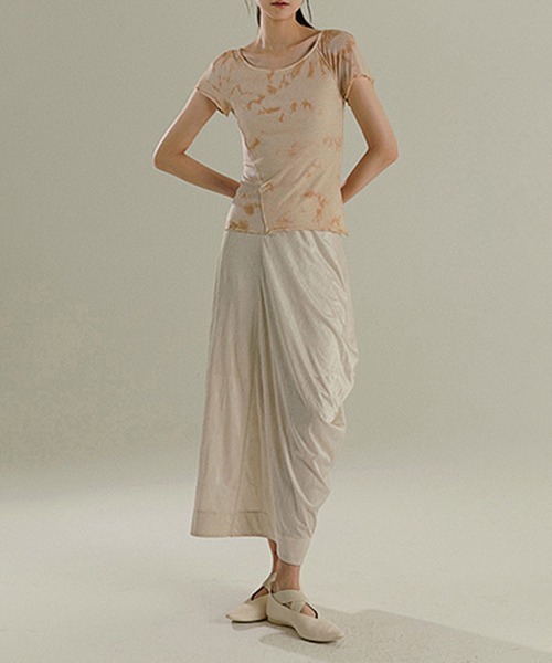 chuclla(チュクラ)の「【MURMURMI】Tiedye dirty print T-shirt chw21a020(Tシャツ/カットソー・レディース・ベージュ・S/M)」の12枚目の写真