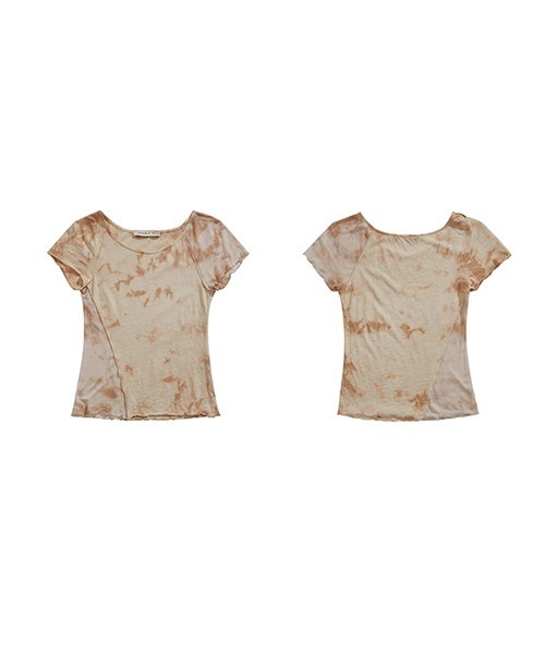 chuclla(チュクラ)の「【MURMURMI】Tiedye dirty print T-shirt chw21a020(Tシャツ/カットソー・レディース・ベージュ・S/M)」の19枚目の写真
