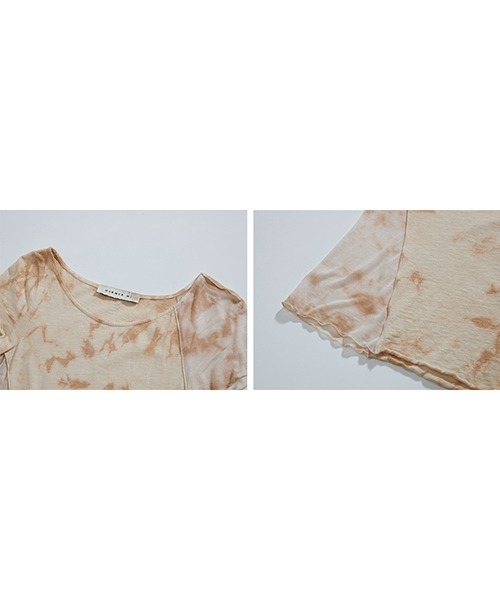chuclla(チュクラ)の「【MURMURMI】Tiedye dirty print T-shirt chw21a020(Tシャツ/カットソー・レディース・ベージュ・S/M)」の20枚目の写真