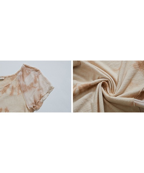 chuclla(チュクラ)の「【MURMURMI】Tiedye dirty print T-shirt chw21a020(Tシャツ/カットソー・レディース・ベージュ・S/M)」の21枚目の写真
