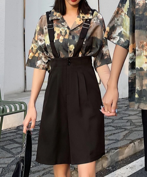 KOR（ケーオーアール）の「タック入り キュロット サロペット（サロペット/オーバーオール・レディース・ブラック・S/M/L/XL/2XL）」の16枚目の写真