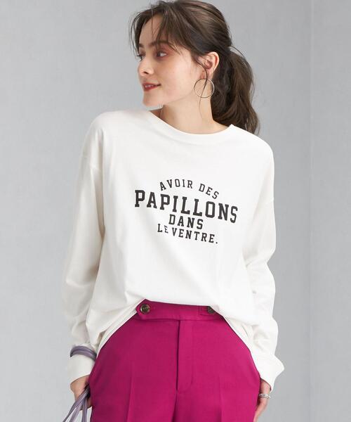 green label relaxing（グリーンレーベルリラクシング）の「プリント ロングスリーブ Tシャツ（Tシャツ/カットソー・レディース・ブラック/オフホワイト/その他1・FREE）」の3枚目の写真