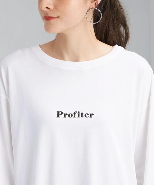 green label relaxing（グリーンレーベルリラクシング）の「プリント ロングスリーブ Tシャツ（Tシャツ/カットソー・レディース・ブラック/オフホワイト/その他1・FREE）」の7枚目の写真