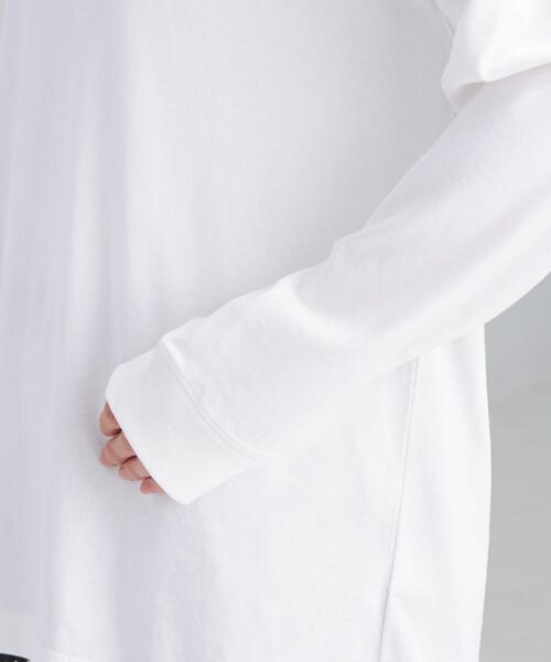 green label relaxing（グリーンレーベルリラクシング）の「プリント ロングスリーブ Tシャツ（Tシャツ/カットソー・レディース・ブラック/オフホワイト/その他1・FREE）」の8枚目の写真