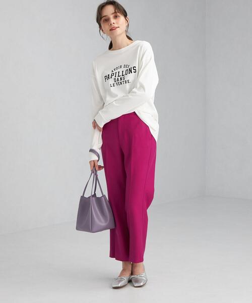 green label relaxing（グリーンレーベルリラクシング）の「プリント ロングスリーブ Tシャツ（Tシャツ/カットソー・レディース・ブラック/オフホワイト/その他1・FREE）」の13枚目の写真