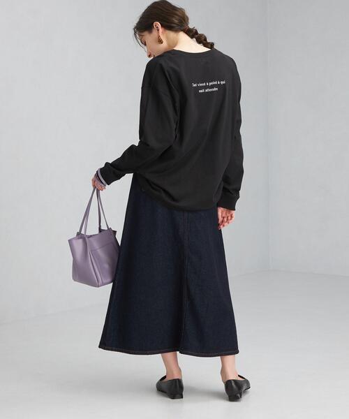 green label relaxing（グリーンレーベルリラクシング）の「プリント ロングスリーブ Tシャツ（Tシャツ/カットソー・レディース・ブラック/オフホワイト/その他1・FREE）」の16枚目の写真