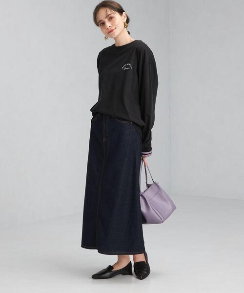 green label relaxing（グリーンレーベルリラクシング）の「プリント ロングスリーブ Tシャツ（Tシャツ/カットソー・レディース・ブラック/オフホワイト/その他1・FREE）」の17枚目の写真