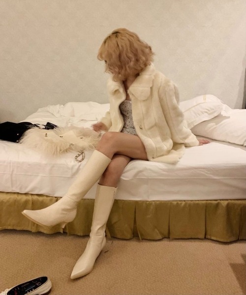 epine（エピヌ）の「pointed toe khiton heal long boots（ブーツ