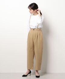 Samansa Mos2 | 綿麻サス付パンツ(その他パンツ)