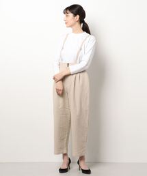 Samansa Mos2 | 綿麻サス付パンツ(その他パンツ)