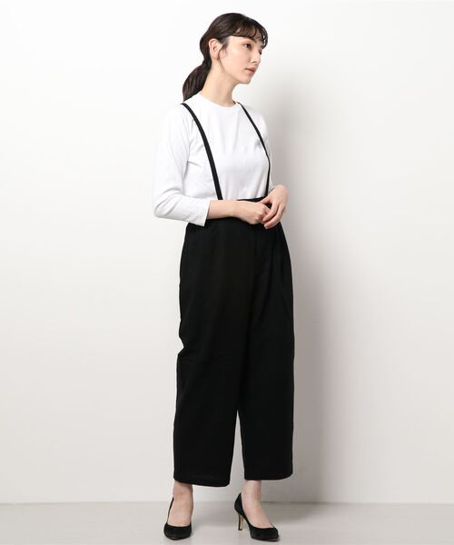 新品　SM2☆グレー／綿麻サスペンダー付きパンツ Samansa Mos2（サマンサ モスモス）の「綿麻サス付パンツ