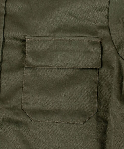 GLOSTER（グロスター）の「【BLAW×GLOSTER】リメイク ミリタリーノーカラーコンバットジャケット（ミリタリージャケット・メンズ・オリーブ・MEDIUM）」の9枚目の写真