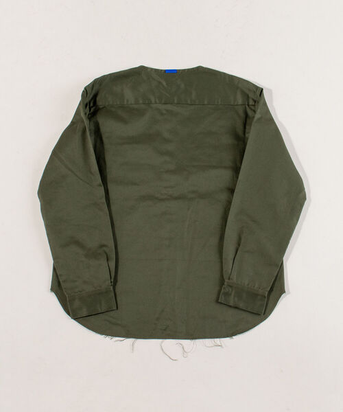 GLOSTER（グロスター）の「【BLAW×GLOSTER】リメイク ミリタリーノーカラーコンバットジャケット（ミリタリージャケット・メンズ・オリーブ・MEDIUM）」の12枚目の写真