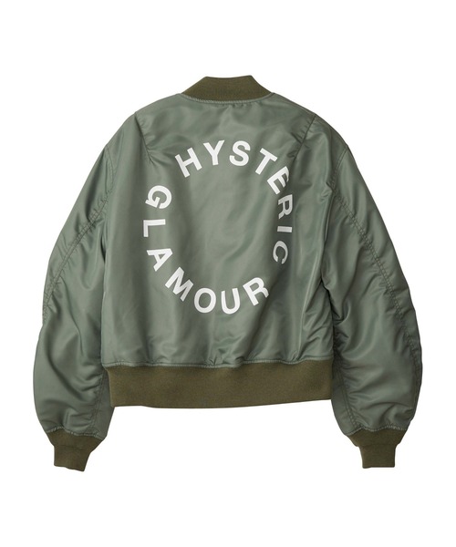 HYSTERIC GLAMOUR（ヒステリックグラマー）の「CIRCLEロゴ ショート丈MA-1ジャケット（MA-1・レディース・ブラック/カーキ/ターコイズブルー・FREE）」の13枚目の写真