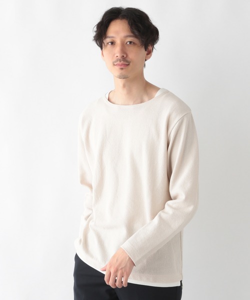 GLOBAL WORK(グローバルワーク)の「フェイクレイヤードT/215344(Tシャツ/カットソー・メンズ・ネイビー/ダークブラウン/ホワイト系その他2・MEDIUM/SMALL/X-LARGE/LARGE)」の1枚目の写真