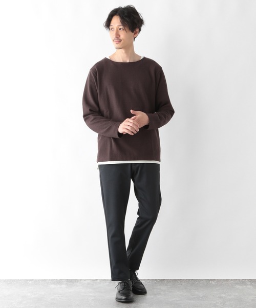 GLOBAL WORK(グローバルワーク)の「フェイクレイヤードT/215344(Tシャツ/カットソー・メンズ・ネイビー/ダークブラウン/ホワイト系その他2・MEDIUM/SMALL/X-LARGE/LARGE)」の6枚目の写真