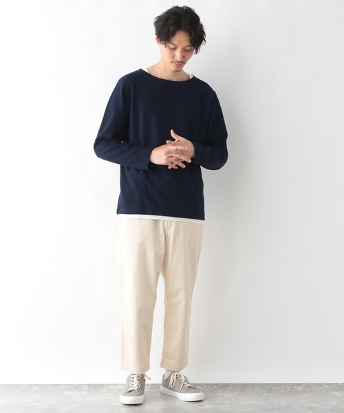 GLOBAL WORK(グローバルワーク)の「フェイクレイヤードT/215344(Tシャツ/カットソー・メンズ・ネイビー/ダークブラウン/ホワイト系その他2・MEDIUM/SMALL/X-LARGE/LARGE)」の8枚目の写真
