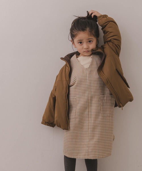 URBAN RESEARCH DOORS(アーバンリサーチドアーズ)の「中綿スタンドブルゾン(KIDS)(ブルゾン・キッズ・ブラウン/グレー系その他・120/105/135)」の2枚目の写真