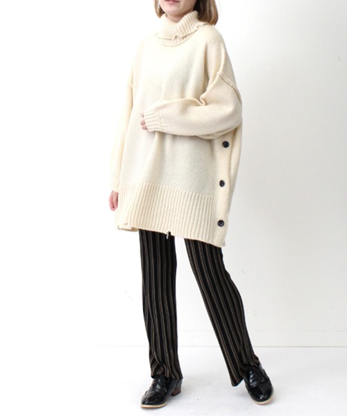 STYLEBLOCK（スタイルブロック）の「モヘアタッチタートルネックプルオーバー（ニット/セーター・レディース・ラベンダー/アイボリー/ライトベージュ/グリーン/ブラック・M）」の11枚目の写真