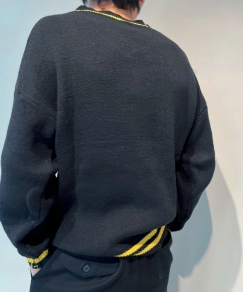 WESTBOY（ウエストボーイ）の「School V-Neck Knit Sweater WO21W3TP14 【WB ORIGINALS】（ニット/セーター・メンズ・グリーン/ブラック・XL/L/M）」の7枚目の写真