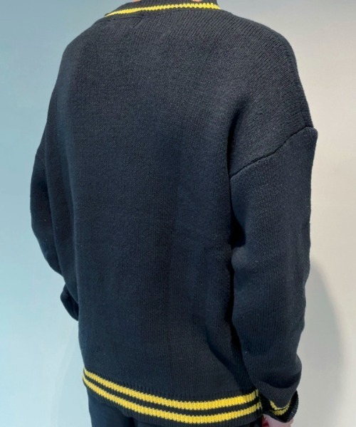 WESTBOY（ウエストボーイ）の「School V-Neck Knit Sweater WO21W3TP14 【WB ORIGINALS】（ニット/セーター・メンズ・グリーン/ブラック・XL/L/M）」の8枚目の写真