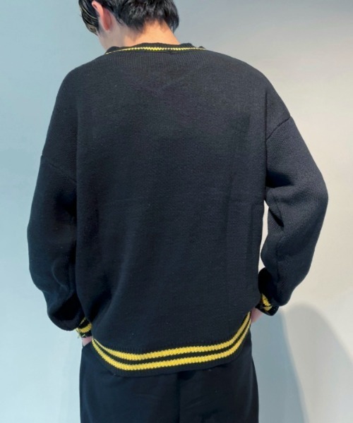 WESTBOY（ウエストボーイ）の「School V-Neck Knit Sweater WO21W3TP14 【WB ORIGINALS】（ニット/セーター・メンズ・グリーン/ブラック・XL/L/M）」の9枚目の写真