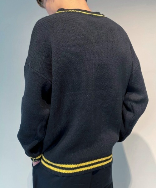 WESTBOY（ウエストボーイ）の「School V-Neck Knit Sweater WO21W3TP14 【WB ORIGINALS】（ニット/セーター・メンズ・グリーン/ブラック・XL/L/M）」の10枚目の写真
