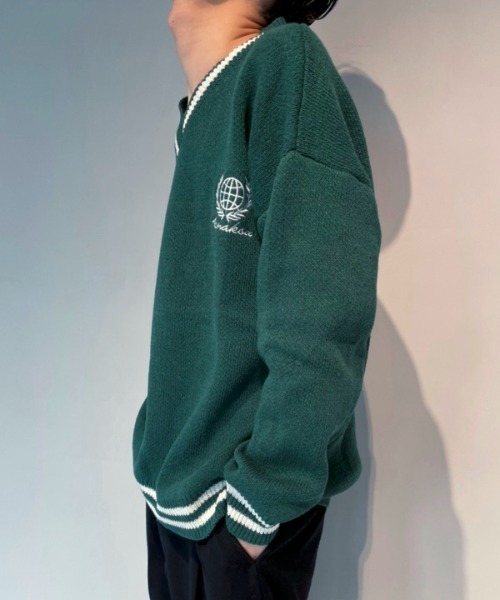 WESTBOY（ウエストボーイ）の「School V-Neck Knit Sweater WO21W3TP14 【WB ORIGINALS】（ニット/セーター・メンズ・グリーン/ブラック・XL/L/M）」の18枚目の写真