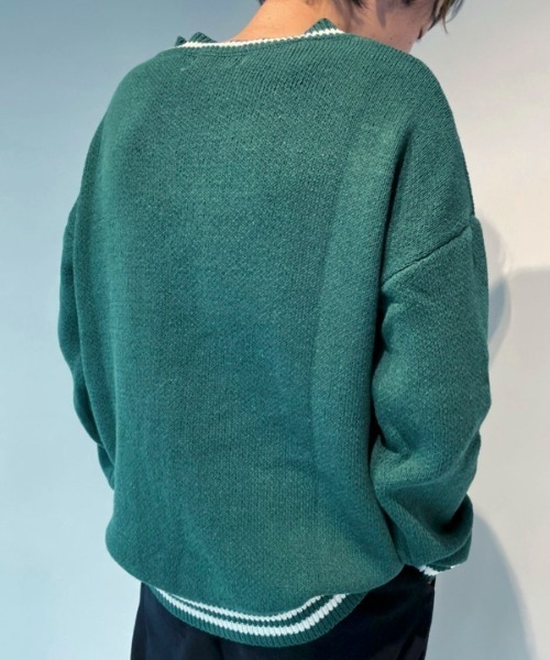 WESTBOY（ウエストボーイ）の「School V-Neck Knit Sweater WO21W3TP14 【WB ORIGINALS】（ニット/セーター・メンズ・グリーン/ブラック・XL/L/M）」の20枚目の写真
