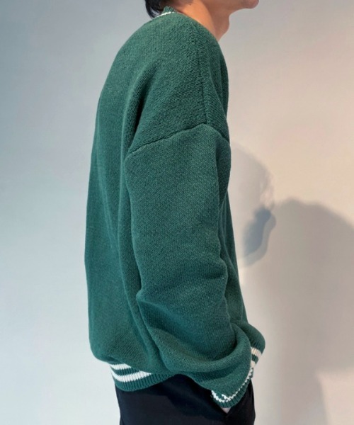 WESTBOY（ウエストボーイ）の「School V-Neck Knit Sweater WO21W3TP14 【WB ORIGINALS】（ニット/セーター・メンズ・グリーン/ブラック・XL/L/M）」の21枚目の写真