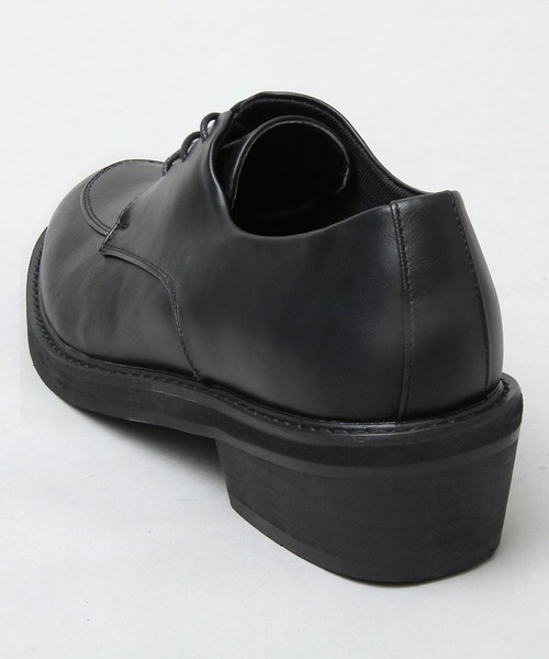 glabella（グラベラ）の「フェイクレザー Uチップ ヒールシューズ / ハイヒール レースシューズ（ドレスシューズ・メンズ・ブラック・S/M/L）」の2枚目の写真