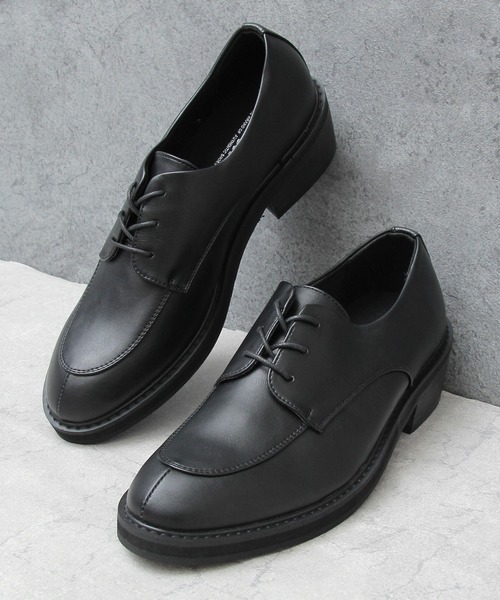 glabella（グラベラ）の「フェイクレザー Uチップ ヒールシューズ / ハイヒール レースシューズ（ドレスシューズ・メンズ・ブラック・S/M/L）」の8枚目の写真