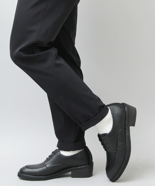 glabella（グラベラ）の「フェイクレザー Uチップ ヒールシューズ / ハイヒール レースシューズ（ドレスシューズ・メンズ・ブラック・S/M/L）」の11枚目の写真