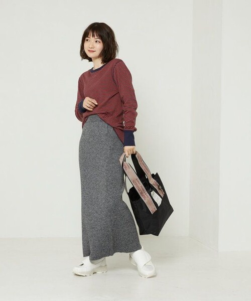 FREAK'S STORE（フリークスストア）の「杢リブニットスカート（スカート・レディース・ベージュ/グリーン/ブラック・ﾌﾘ-）」の16枚目の写真