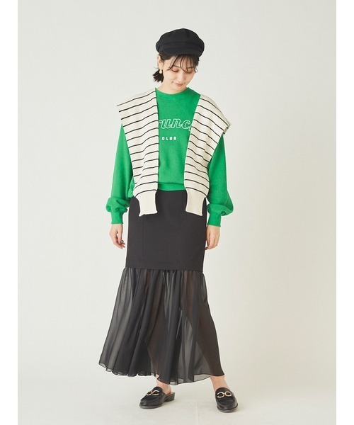 SNIDEL(スナイデル)の「スイッチングスカート(スカート・レディース・ブラック/モカ/ドット・1/0)」の9枚目の写真